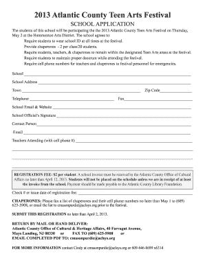 School Application - Atlantic County