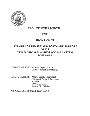 2010013 RFP VOTING SYSTEM SOFTWARE 2010