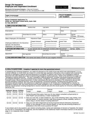 Group Life Insurance Enrollment Form