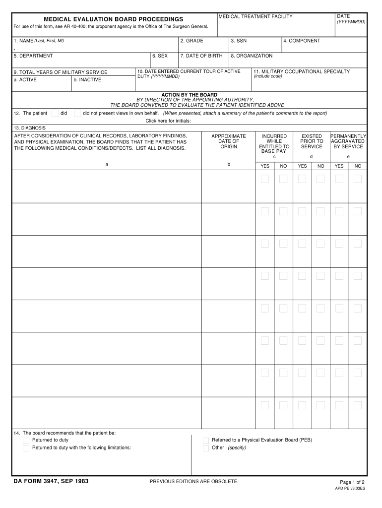 Da 3947: Fill out & sign online | DocHub