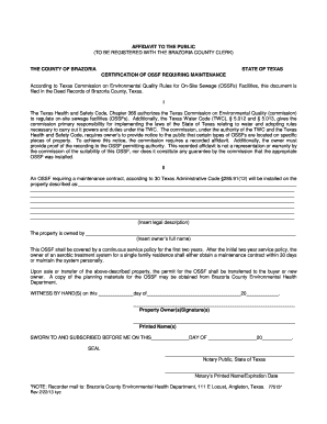 Fillable Online AFFIDAVIT TO THE PUBLIC - Brazoria County Fax Email ...