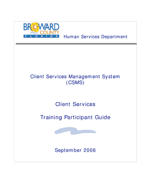 CSMS Training Guide - Broward County