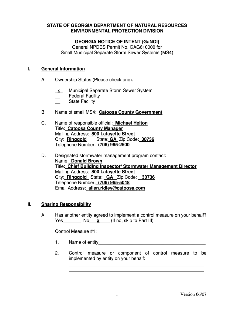 State of georgia department of natural resources - The Catoosa Preview on Page 1