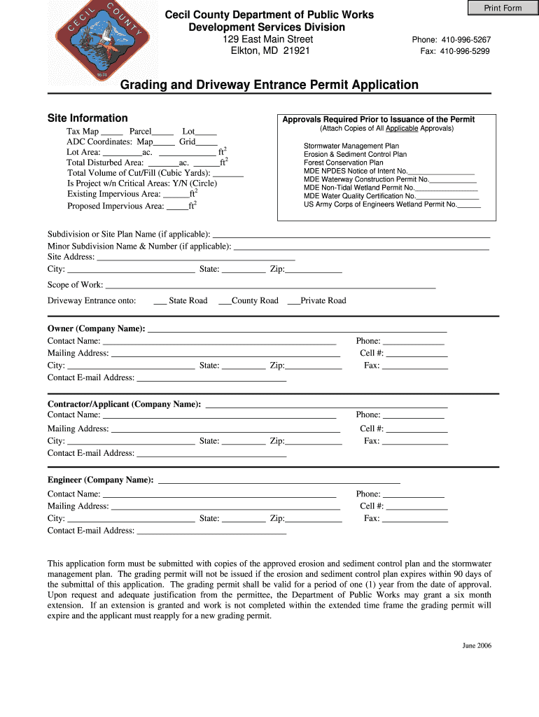 Fillable Online ccgov Cecil Soil Conservation District Fax Email Print