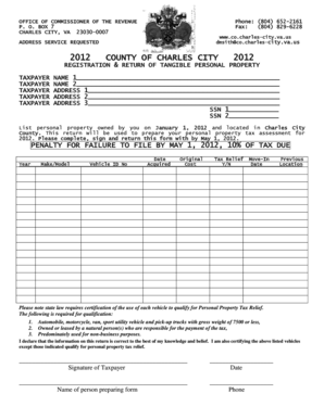 Virginia Tangible Personal Property Tax Return