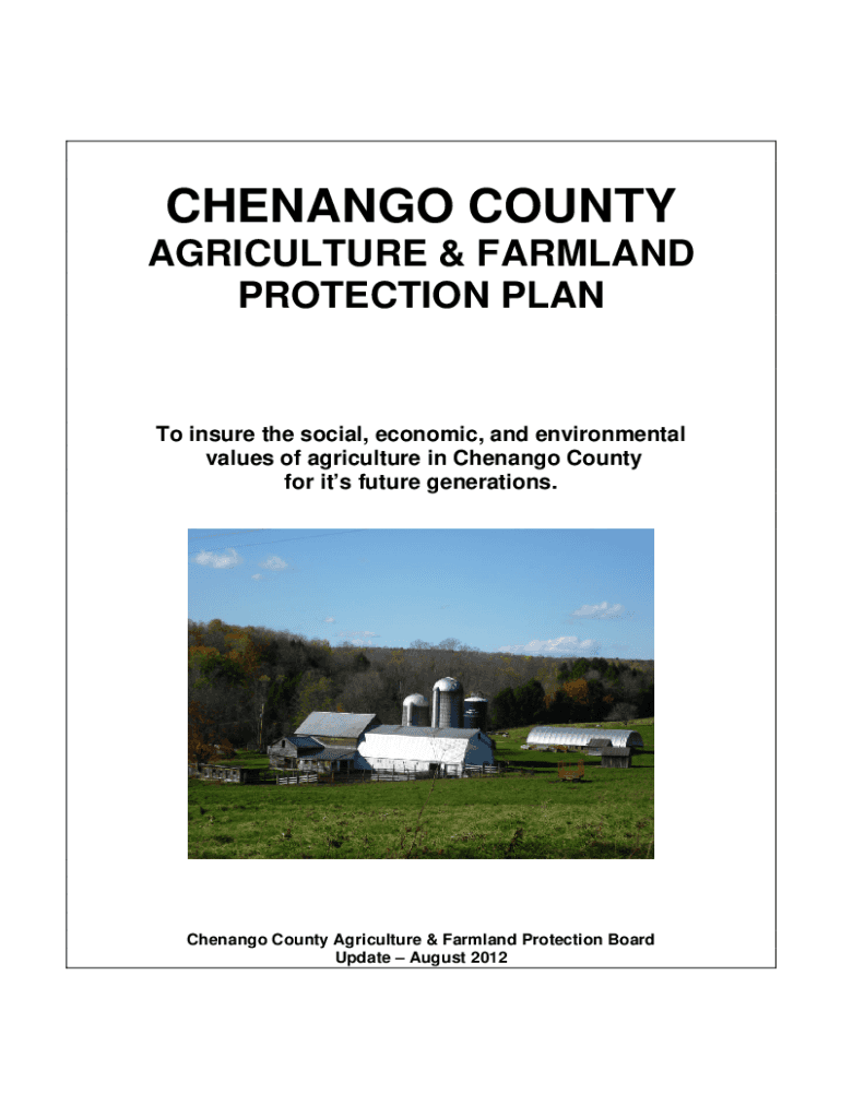 Agriculture and Farmland Protection Plan2012 - Chenango County Preview on Page 1