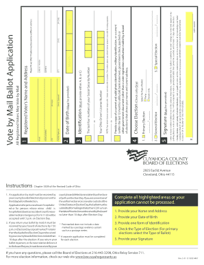 Ohio Vote by Mail Ballot Application