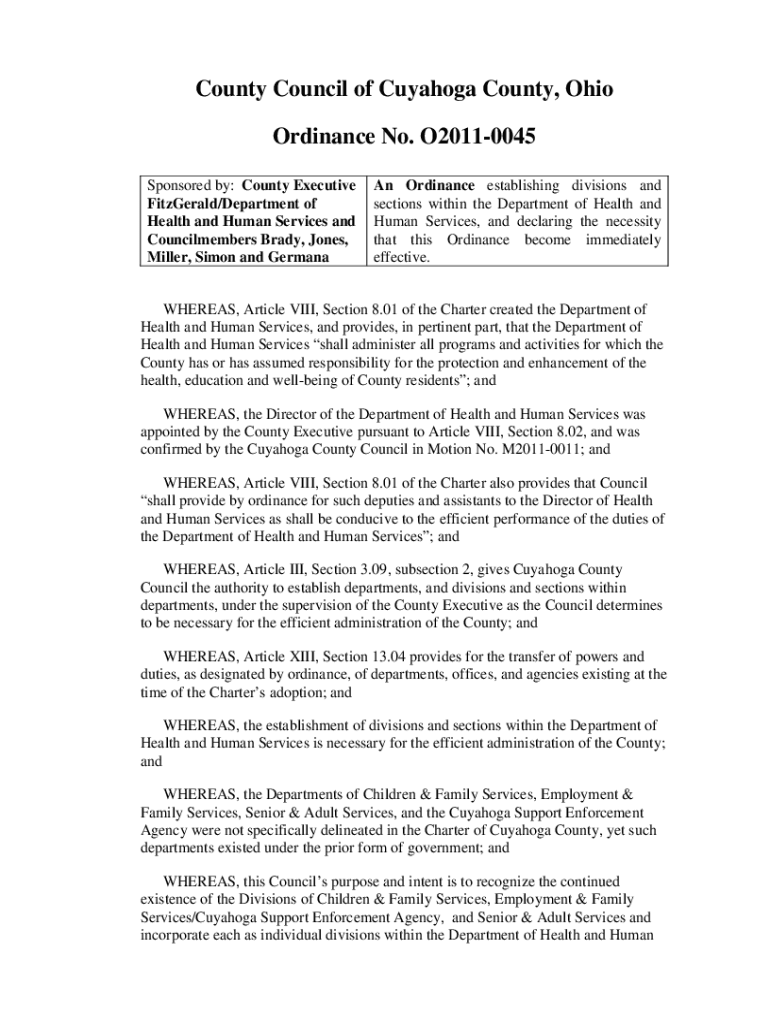 County ExecutiveKey Staff Preview on Page 1