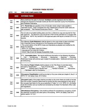 Fire Plan Review Interior Finish Review Checklist ... - Gwinnett County