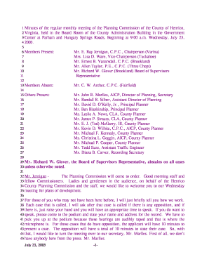 Cover Sheet Min.PC Format for Minutes - Henrico County Virginia - co henrico va