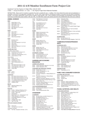 Virginia 4-H Member Enrollment Form