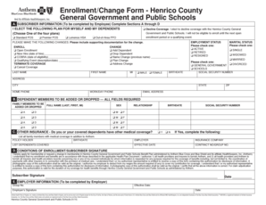 Henrico County Enrollment/Change Form