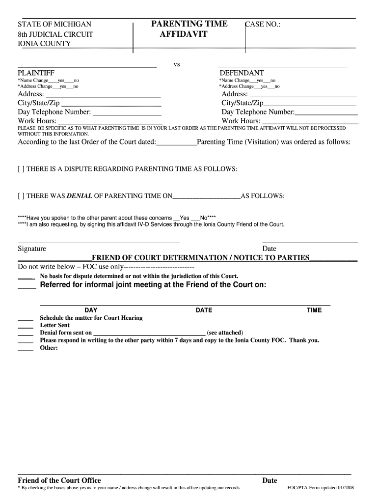 Ionia County Foc Fill Out Sign Online DocHub