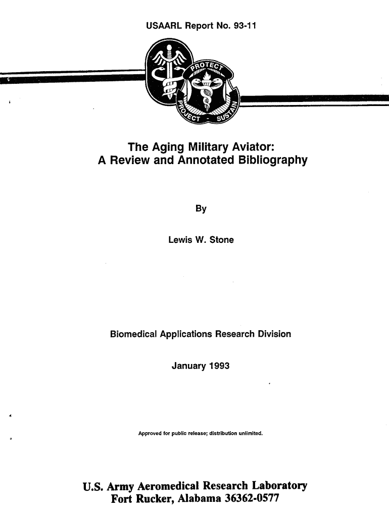 The Aging Military Aviator - U S Army Aeromedical Research Preview on Page 1