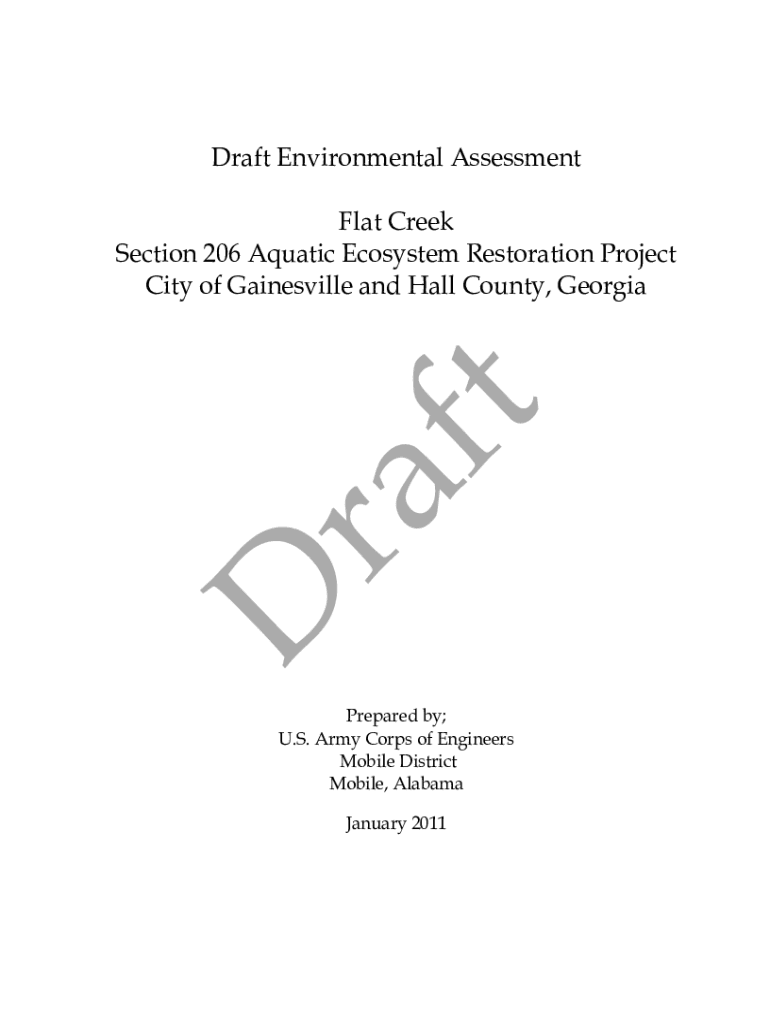 Flat Creek Watershed Assessment - Mobile District - U S Army Preview on Page 1