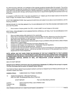 Per KPB Resolution 2000-025, the Certificate to Plat indicates beneficial interests affect this property - www2 borough kenai ak