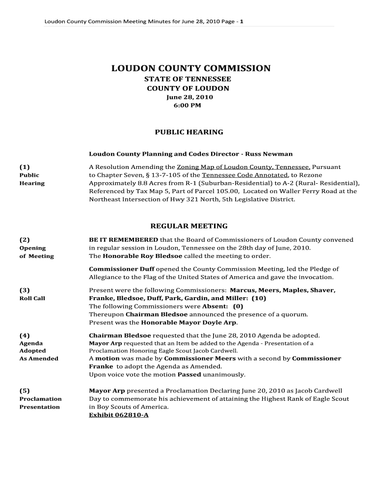 Fillable Online loudoncountytn Loudon County Planning and Codes