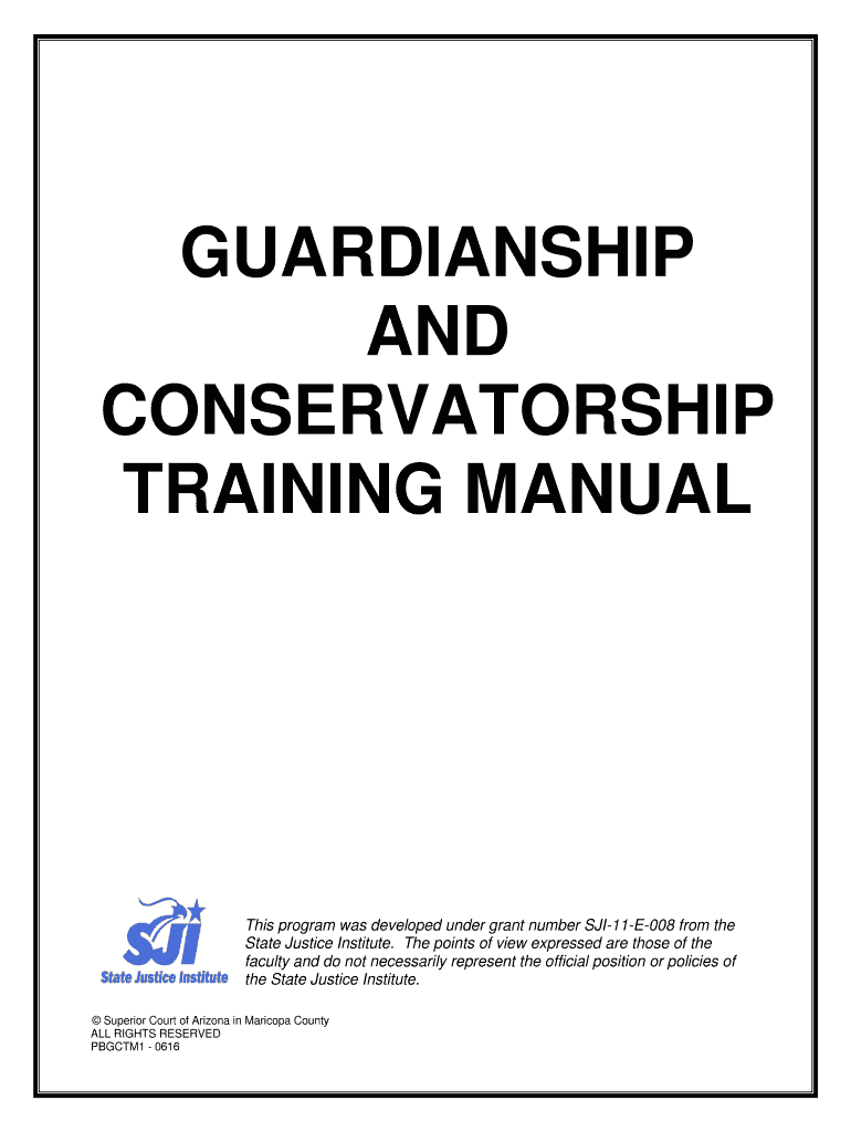 Guardianship and conservatorship training manual - Superior Court Preview on Page 1