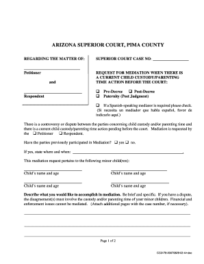Fillable Online Sc Pima Pima County Superior Court Form Fax Email Print Pdffiller