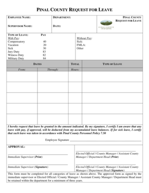 Pinal County Request for Leave