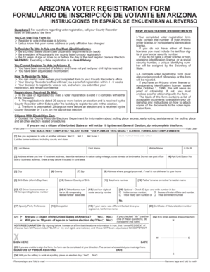 Arizona Voter Registration Form