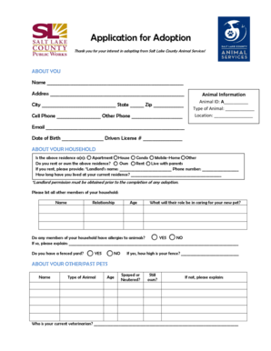 Application for Adoption