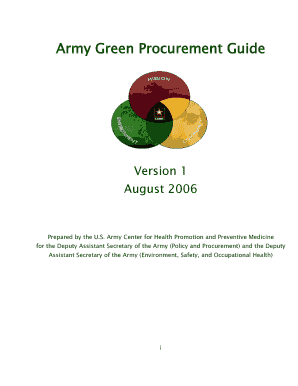 Army Green Procurement Guide - U S Army Garrison-Hawaii