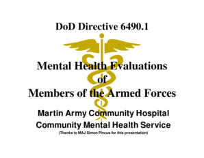 DoD Directive 6490.1