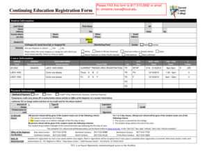 Continuing Education Registration Form