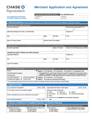 Merchant Application and Agreement