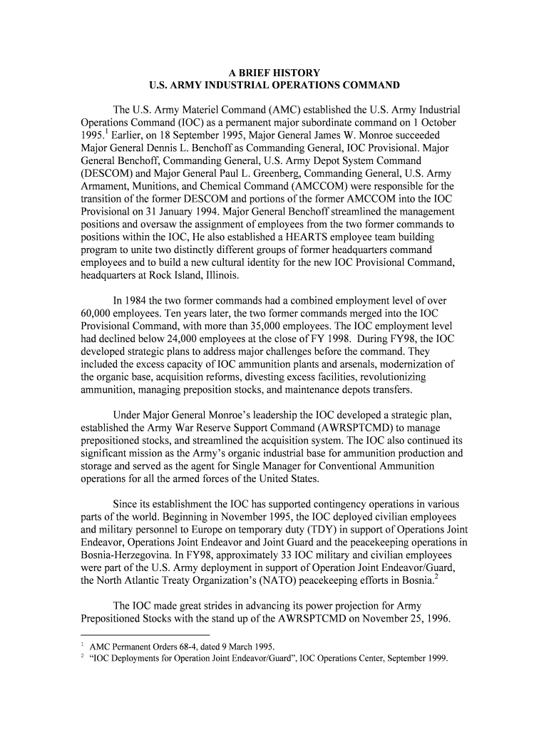 ARMY INDUSTRIAL OPERATIONS COMMAND Preview on Page 1