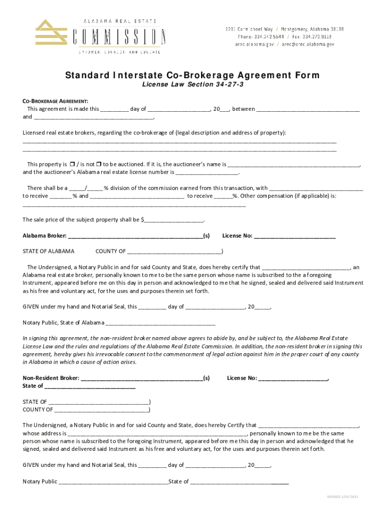 alabama real estate commission forms Preview on Page 1.