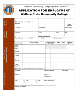 Alabama Community College System Application