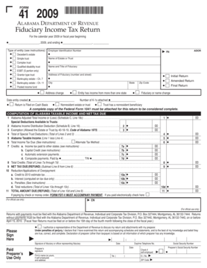 Alabama Fiduciary Income Tax Return