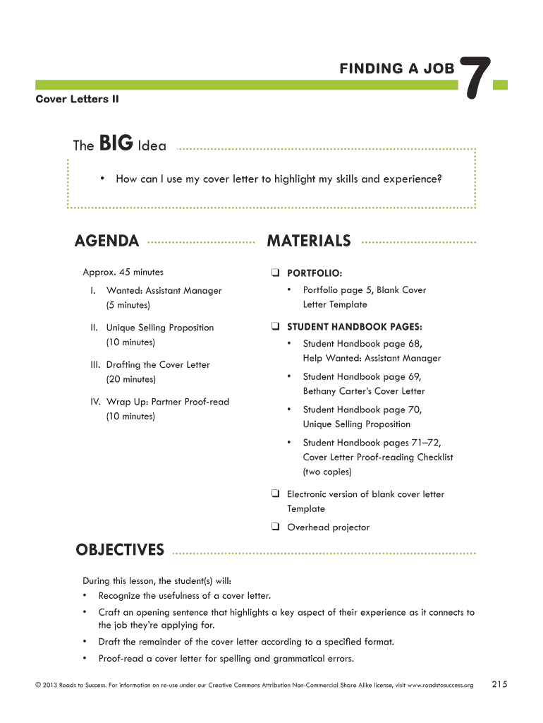 Finding a Job - Cover Letters II Preview on Page 1