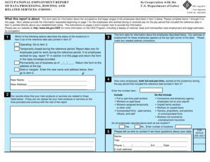 Occupational Employment Report