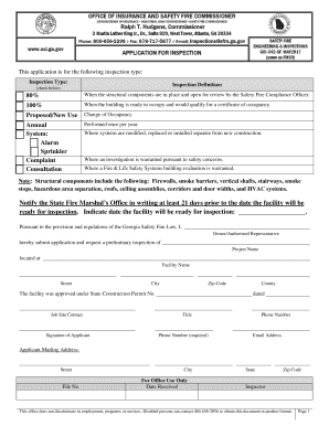 Georgia Fire Safety Inspection Application