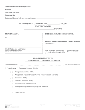 Fillable Online courts state hi Defendant requests that this case be ...