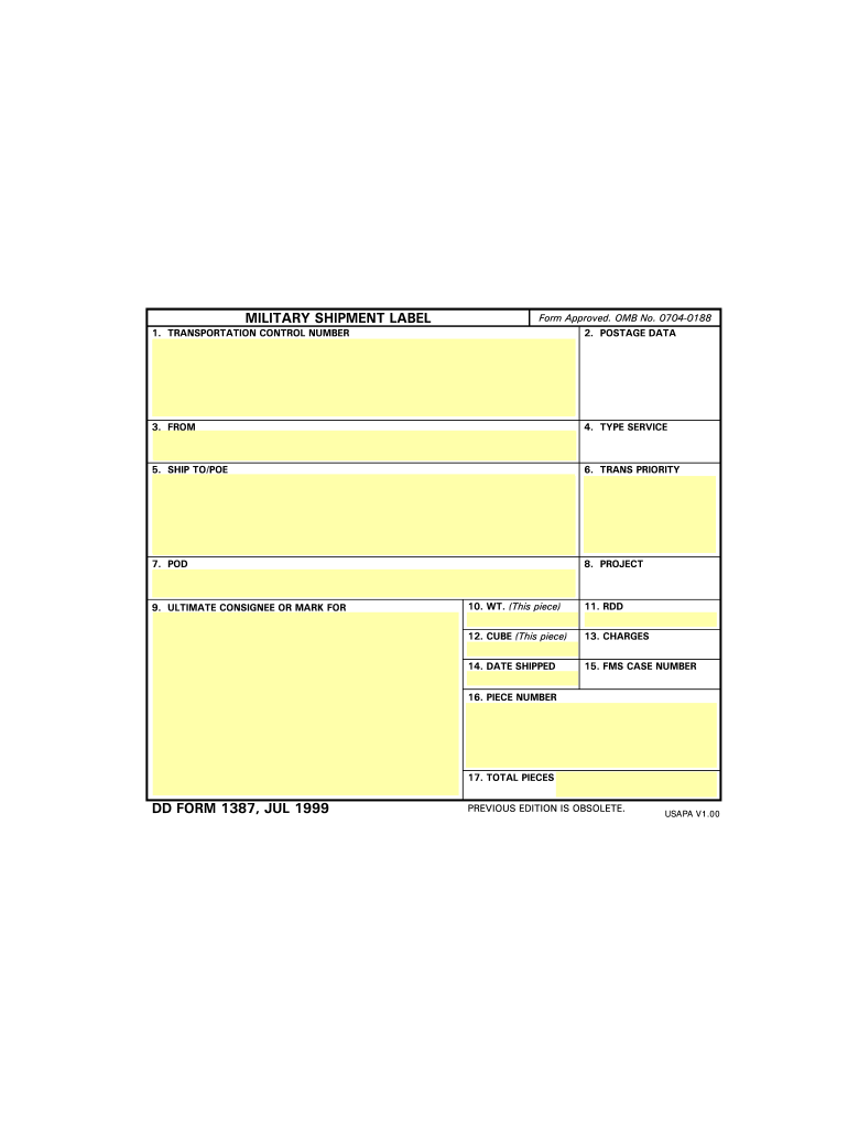Dd Form 1387 Fill Online Printable Fillable Blank PdfFiller