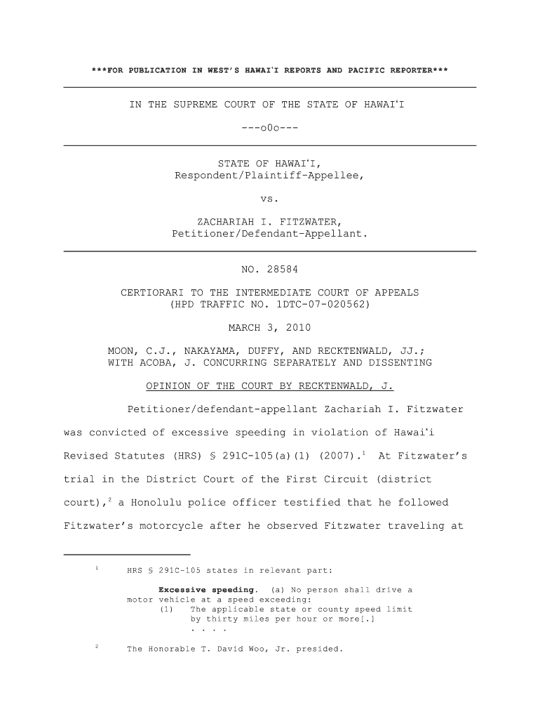 ***FOR PUBLICATION IN WESTS HAWAI#I REPORTS AND PACIFIC REPORTER*** IN THE SUPREME COURT OF THE STAT Preview on Page 1