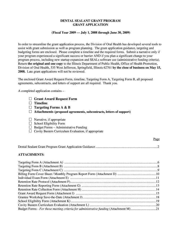 DENTAL SEALANT GRANT PROGRAM Preview on Page 1