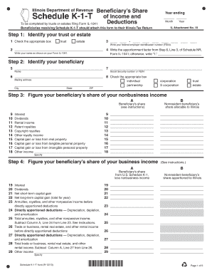 Illinois Schedule K-1-T Form