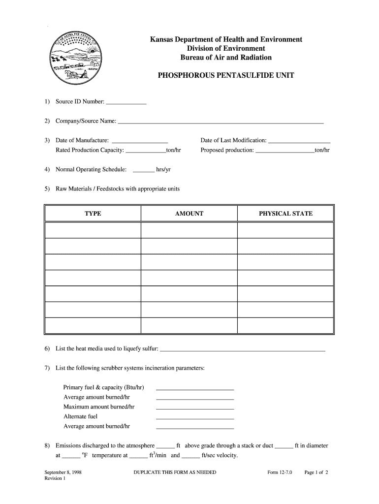 Pdf for Phosphorous Pentasulfide - Kansas Department of Health Preview on Page 1