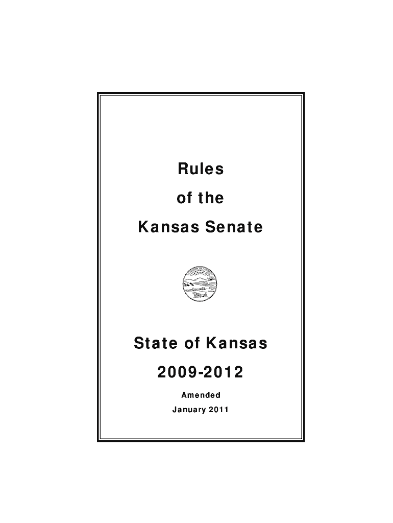 Rules of the Kansas Senate Preview on Page 1