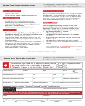 Kansas Voter Registration Application