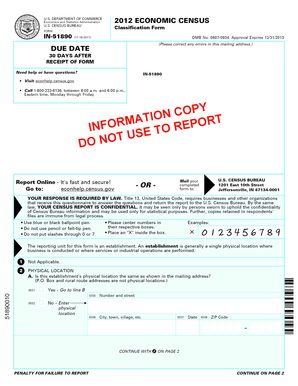 2012 Economic Census Form IN-51890