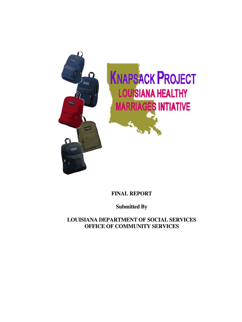 Knapsack Project - Department of Children and Family Services - dss state la Preview on Page 1