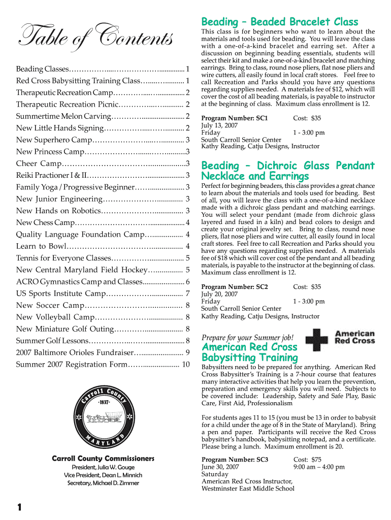 Fillable Online Beading Classes Fax Email Print pdfFiller