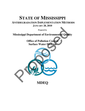 Implementation plan examples - WPC-1 Antidegradation Implementation Methodology.doc - deq state ms