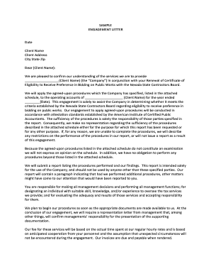 Tax client letter example - Engagement Letter - the Nevada State Board of Accountancy